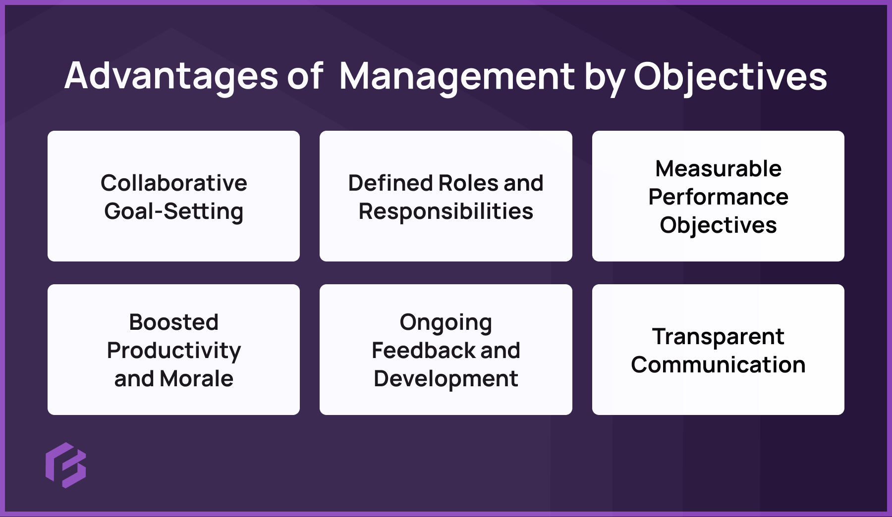 Advantages of Management by Objectives